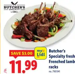 Lidl Butcher's Specialty fresh Frenched lamb racks offer