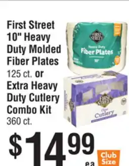 Smart & Final First Street 10 Heavy Duty Molded Fiber Plates or Extra Heavy Duty Cutlery Combo Kit offer