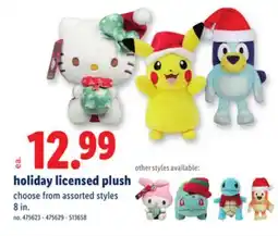 Lidl holiday licensed plush offer