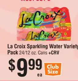 Smart & Final La Croix Sparkling Water Variety Pack offer