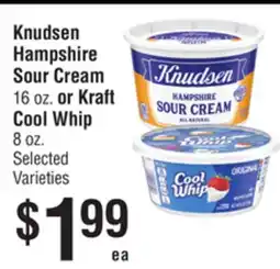 Smart & Final Knudsen Hampshire Sour Cream or -Kraft Cool Whip offer
