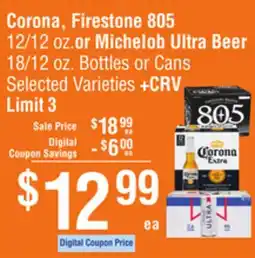 Smart & Final Corona, Firestone 805 or Michelob Ultra Beer offer