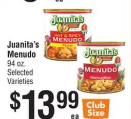 Smart & Final Juanita's Menudo offer