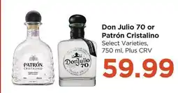 Food 4 Less Don Julio 70 or Patrón Cristalino offer