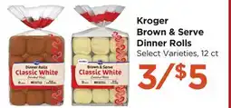 Food 4 Less Kroger Brown & Serve Dinner Rolls offer