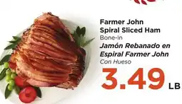 Food 4 Less Farmer John Spiral Sliced Ham offer