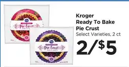 Food 4 Less Kroger Ready To Bake Pie Crust offer