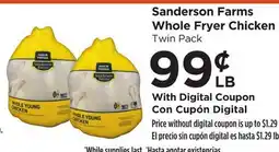 Food 4 Less Sanderson Farms Whole Fryer Chicken offer