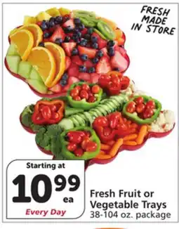Albertsons Fresh Fruit or Vegetable Trays offer