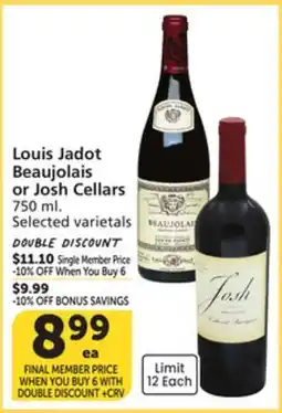 Albertsons Louis Jadot Beaujolais or Josh Cellars offer