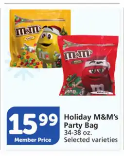 Albertsons Holiday M & M' s Party Bag offer