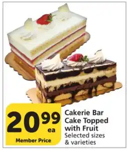 Albertsons Cakerie Bar Cake Topped with Fruit offer