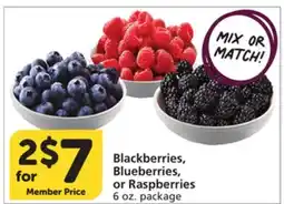 Albertsons Blackberries, Blueberries, or Raspberries offer