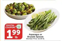 Albertsons Asparagus or Brussels Sprouts offer