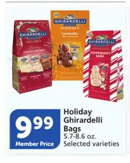 Albertsons Holiday Ghirardelli Bags offer