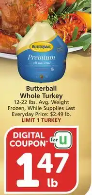Albertsons Butterball Whole Turkey offer