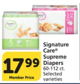 Albertsons Signature Care Supreme Diapers offer