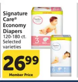 Albertsons Signature Care Economy Diapers offer