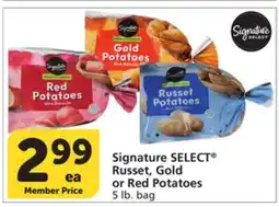 Albertsons Signature SELECT Russet, Gold or Red Potatoes offer