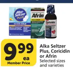 Pavilions Alka Seltzer Plus, Coricidin or Afrin offer