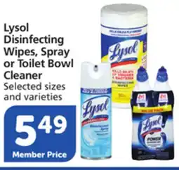 Pavilions Lysol Disinfecting Wipes, Spray or Toilet Bowl Cleaner offer