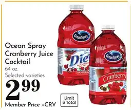 Pavilions Ocean Spray Cranberry Juice Cocktail offer