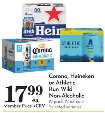 Pavilions Corona, Heineken or Athletic Run Wild Non-Alcoholic offer