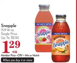 Pavilions Snapple offer