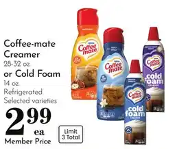 Pavilions Coffee-mate Creamer 28-32 oz. or Cold Foam 14 oz offer