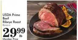 Pavilions USDA Prime Beef Ribeye Roast offer