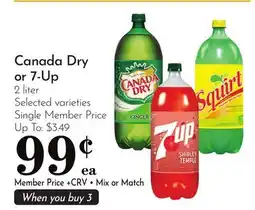 Pavilions Canada Dry or 7-Up offer
