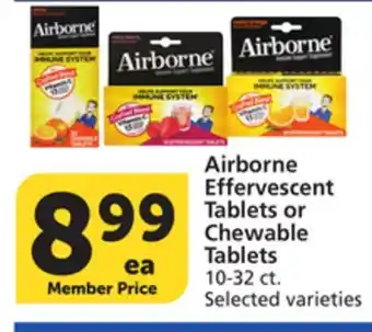 Pavilions Airborne Effervescent Tablets or Chewable Tablets offer