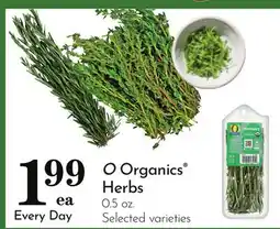 Pavilions O Organics Herbs offer