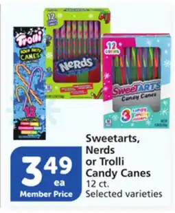 Pavilions Sweetarts, Nerds or Trolli Candy Canes offer