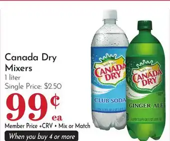 Pavilions Canada Dry Mixers offer