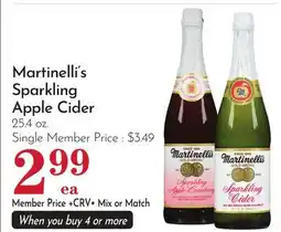 Pavilions Martinelli's Sparkling Apple Cider offer