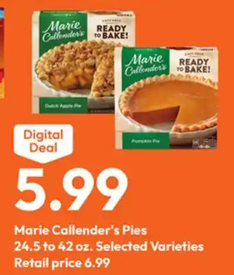 Stater Bros Marie Callender's Pies offer