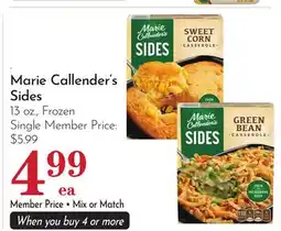 Pavilions Marie Callender's Sides offer