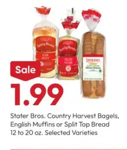 Stater Bros Stater Bros. Country Harvest Bagels, English Muffins or Split Top Bread offer