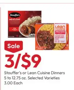 Stater Bros Stouffer's or Lean Cuisine Dinners offer