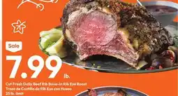 Stater Bros Cut Fresh Daily Beef Rib Bone-In Rib Eye Roast Trozo de Costilla de Rib Eye con Hueso offer