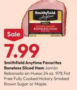 Stater Bros Smithfield Anytime Favorites Boneless Sliced Ham offer