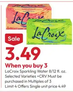 Stater Bros LaCroix Sparkling Water offer