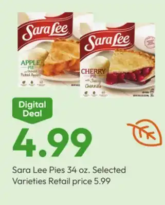 Stater Bros Sara Lee Pies offer