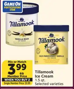 Vons Tillamook Ice Cream offer
