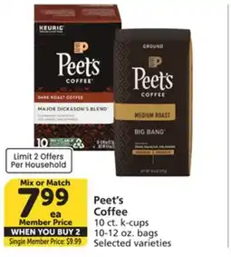 Vons Peet's Coffee offer
