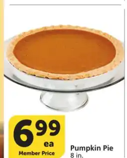 Vons Pumpkin Pie offer