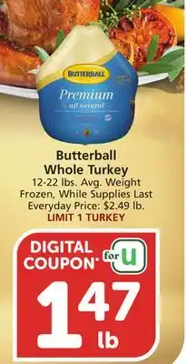Vons Butterball Whole Turkey offer
