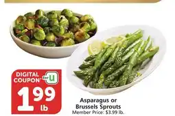 Vons Asparagus or Brussels Sprouts offer