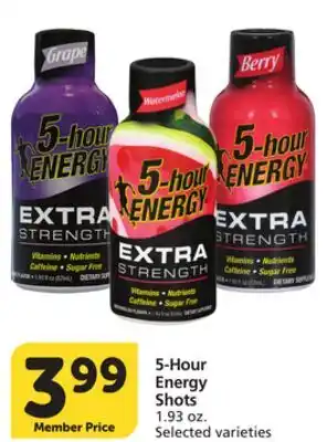 Vons 5-Hour Energy Shots offer